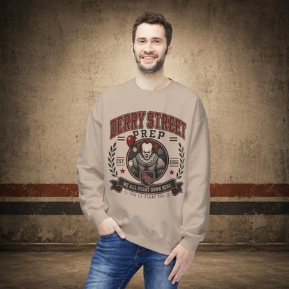 Derry Street Prep Crewneck Sweatshirt – Retro Horror School Logo