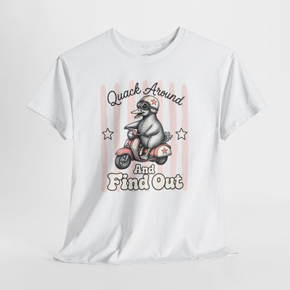 Quack Around and Find Out Retro Duck Graphic Tee