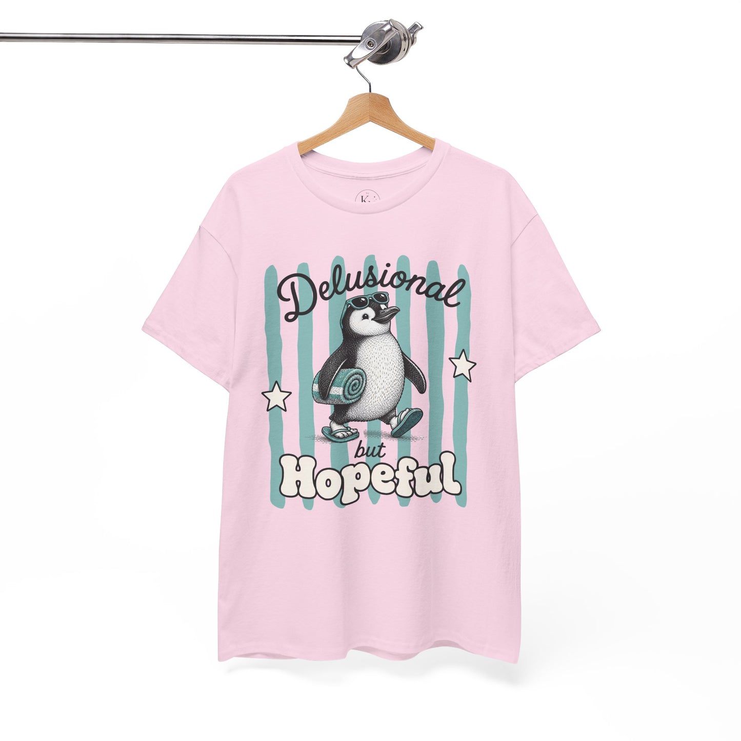 Delusional But Hopeful Retro Penguin Graphic Tee