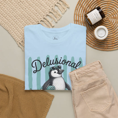 Delusional But Hopeful Retro Penguin Graphic Tee