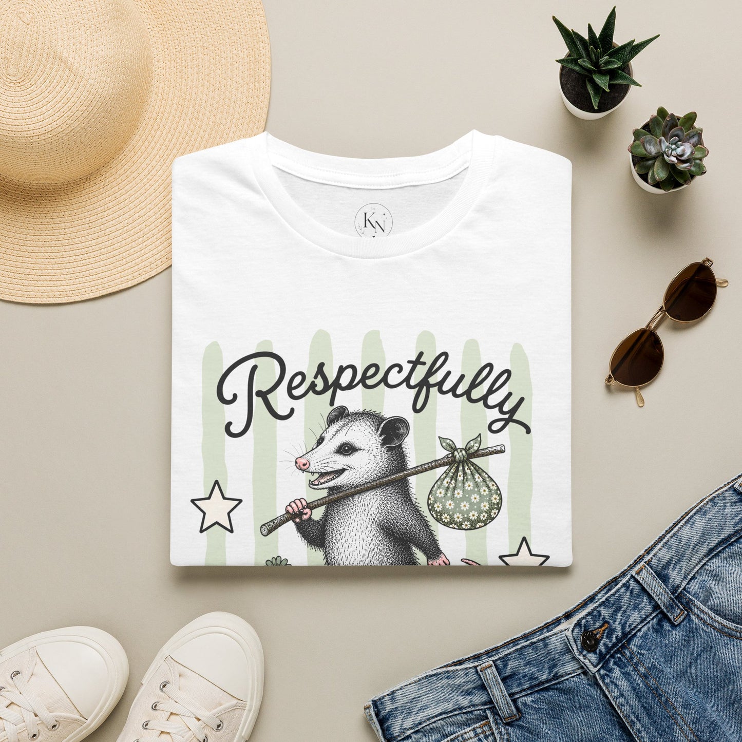 'Respectfully Feral' Possum Graphic Tee