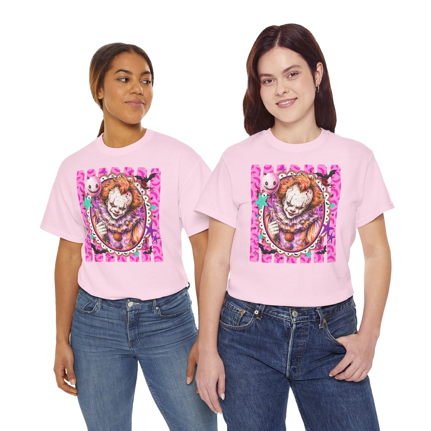 Pennywise Portrait Tee — Colorful Spooky Horror Shirt