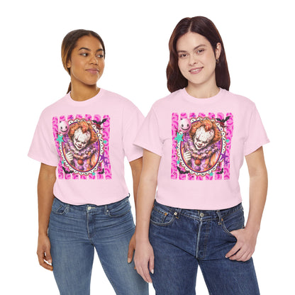 Pennywise Portrait Tee — Colorful Spooky Horror Shirt