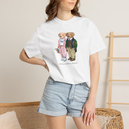 Personalized Couples T-Shirt — Custom Teddy Bear Graphic Tee | Gift for Him & Her