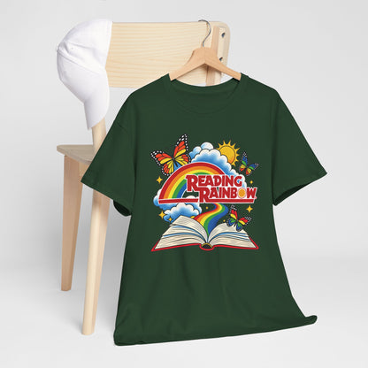 Rainbow & Butterflies Retro Book Graphic Tee