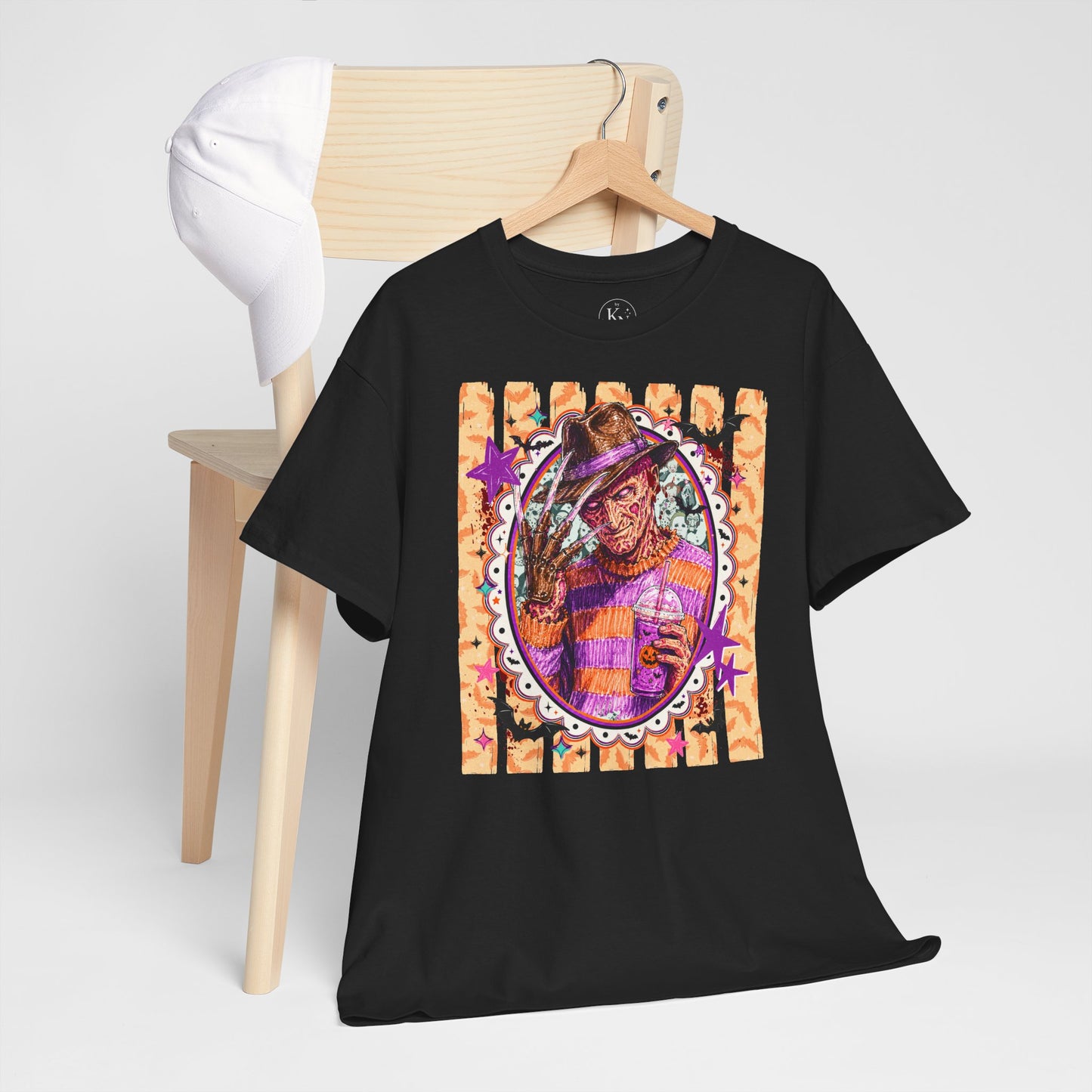 Freddy Krueger Portrait Tee — Colorful Spooky Horror Shirt