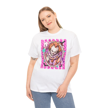 Pennywise Portrait Tee — Colorful Spooky Horror Shirt