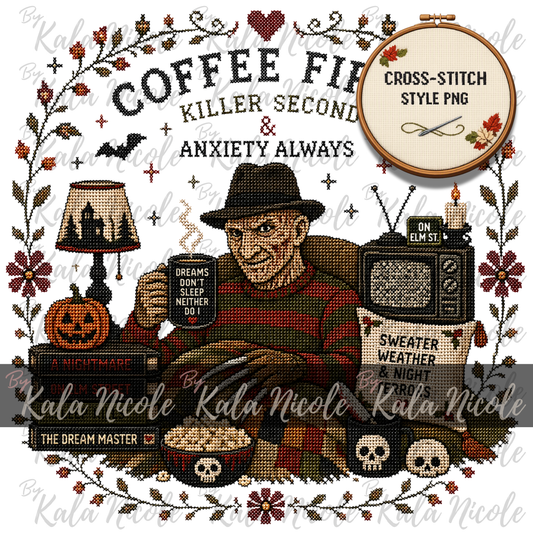 Horror Movie Cross-Stitch PNG | Freddy