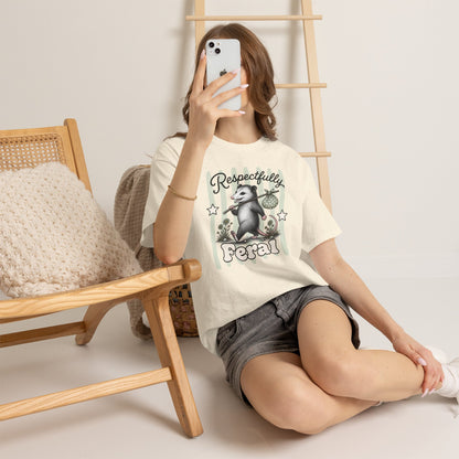 Respectfully Feral Retro Possum Graphic Tee