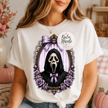 Coquette Horror Portrait PNG | Ghostface Slasher