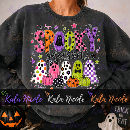 Spooky Season PNG Bundle | Trendy Halloween PNG | Fall PNG | Cute Ghost Clipart (Digital Download)