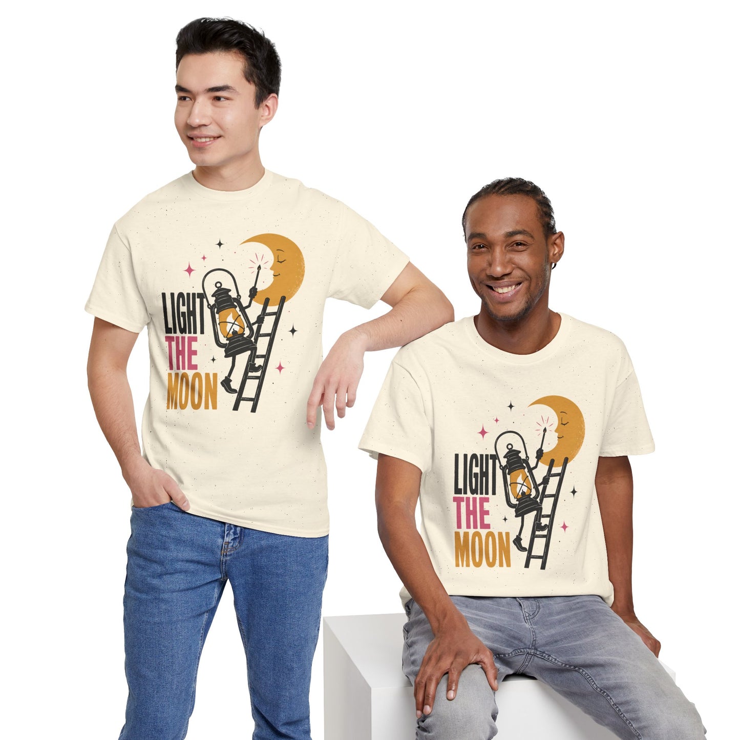 Light the Moon Pop Art Tee — Lantern Lighting the Moon Graphic Tee