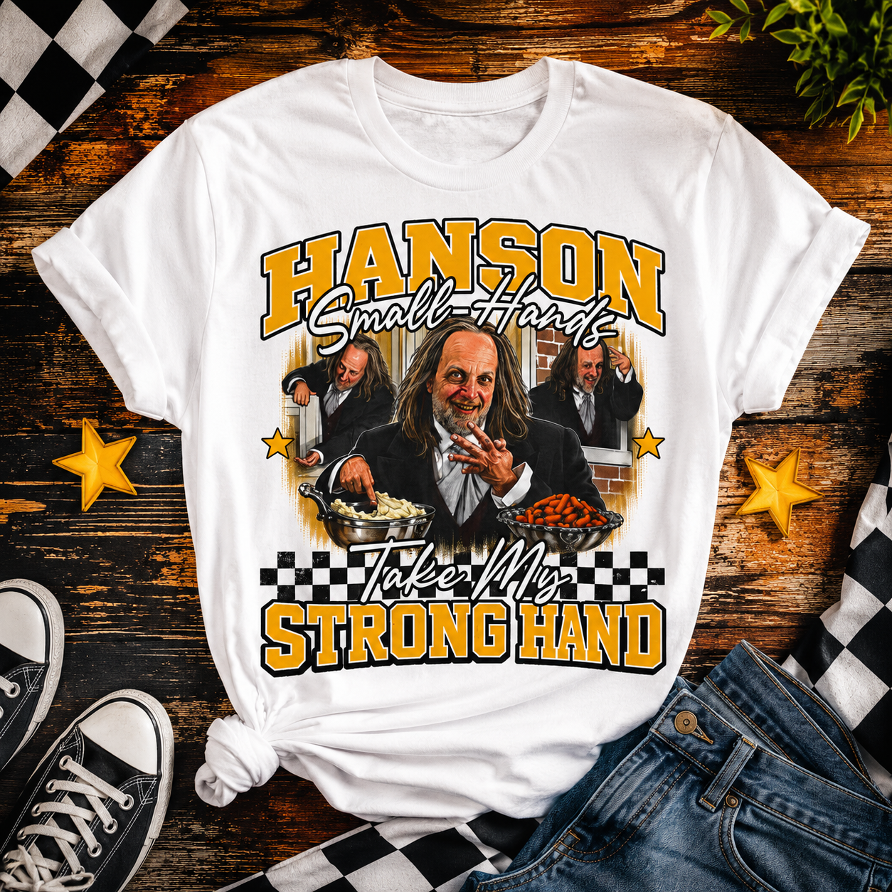 Take My Strong Hand Graphic Tee - Scary Movie Hanson Small-Hands