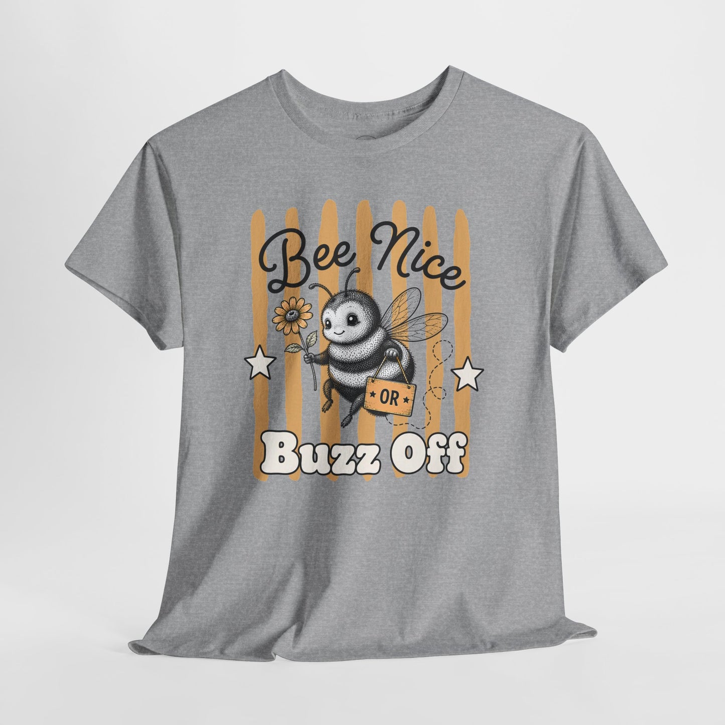 Bee Nice or Buzz Off Retro Bee Graphic Tee