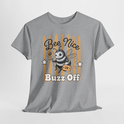 Bee Nice or Buzz Off Retro Bee Graphic Tee