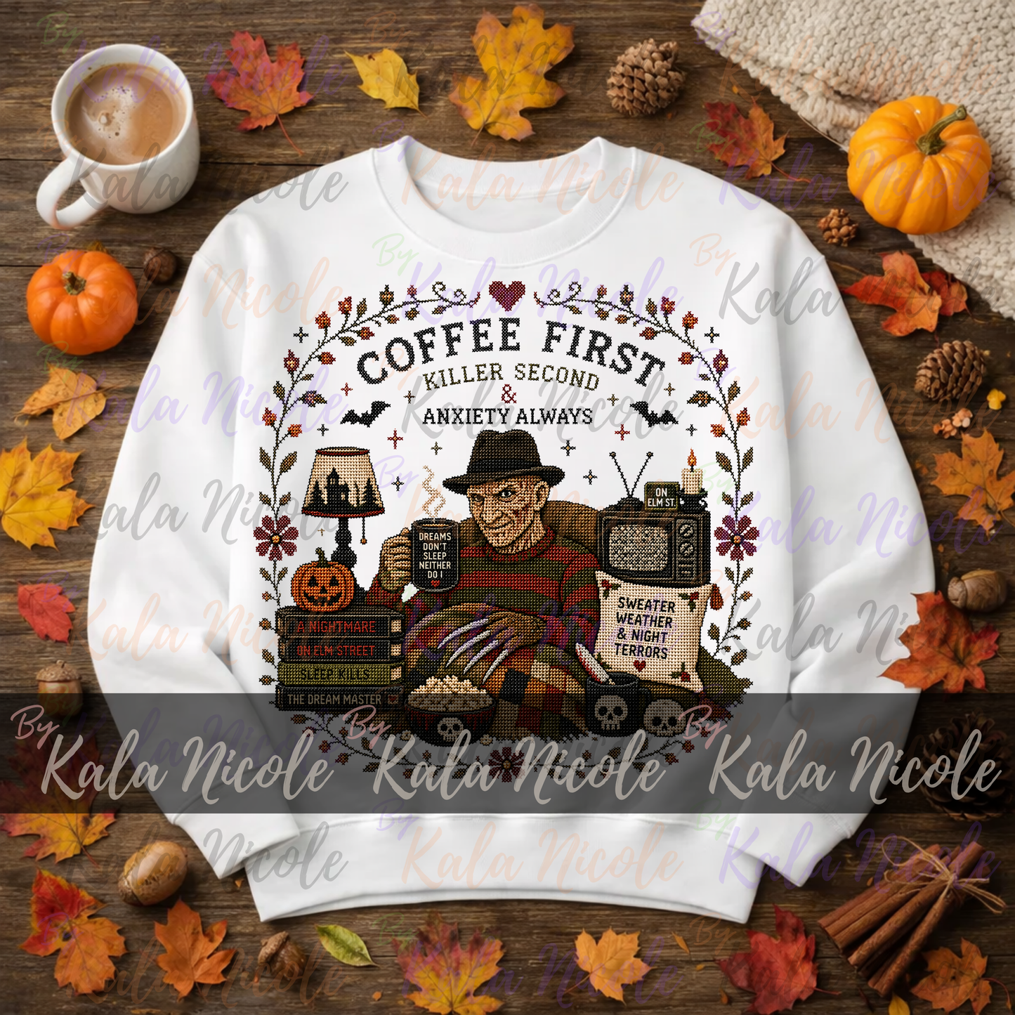 Horror Movie Cross-Stitch PNG | Freddy
