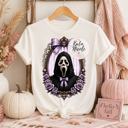 Coquette Horror Portrait PNG | Ghostface Slasher