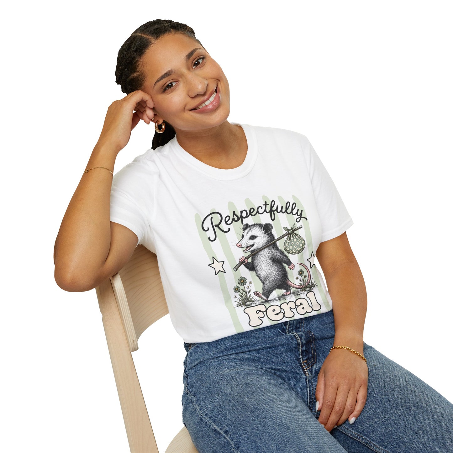 'Respectfully Feral' Possum Graphic Tee