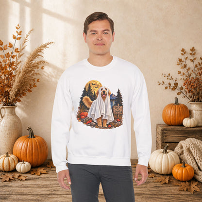 Golden Retriever Ghost Halloween Sweatshirt