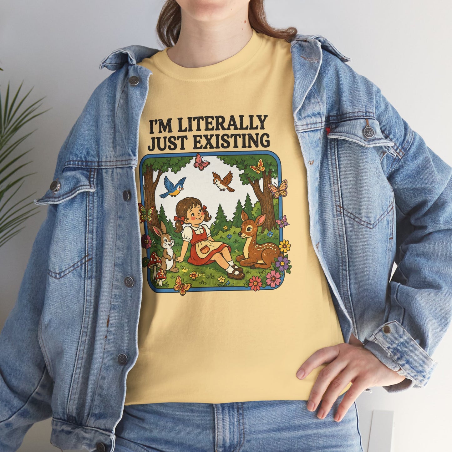 I'm Literally Just Existing Tee — Vintage Nature Graphic T-Shirt