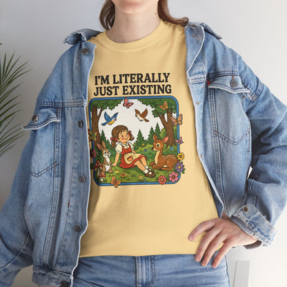 I'm Literally Just Existing Tee — Vintage Nature Graphic T-Shirt