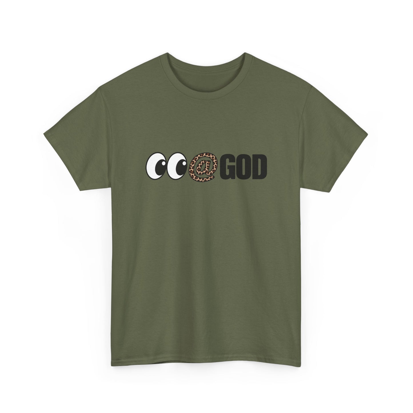 Look At God Leopard Print Graphic Tee