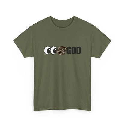 Look At God Leopard Print Graphic Tee