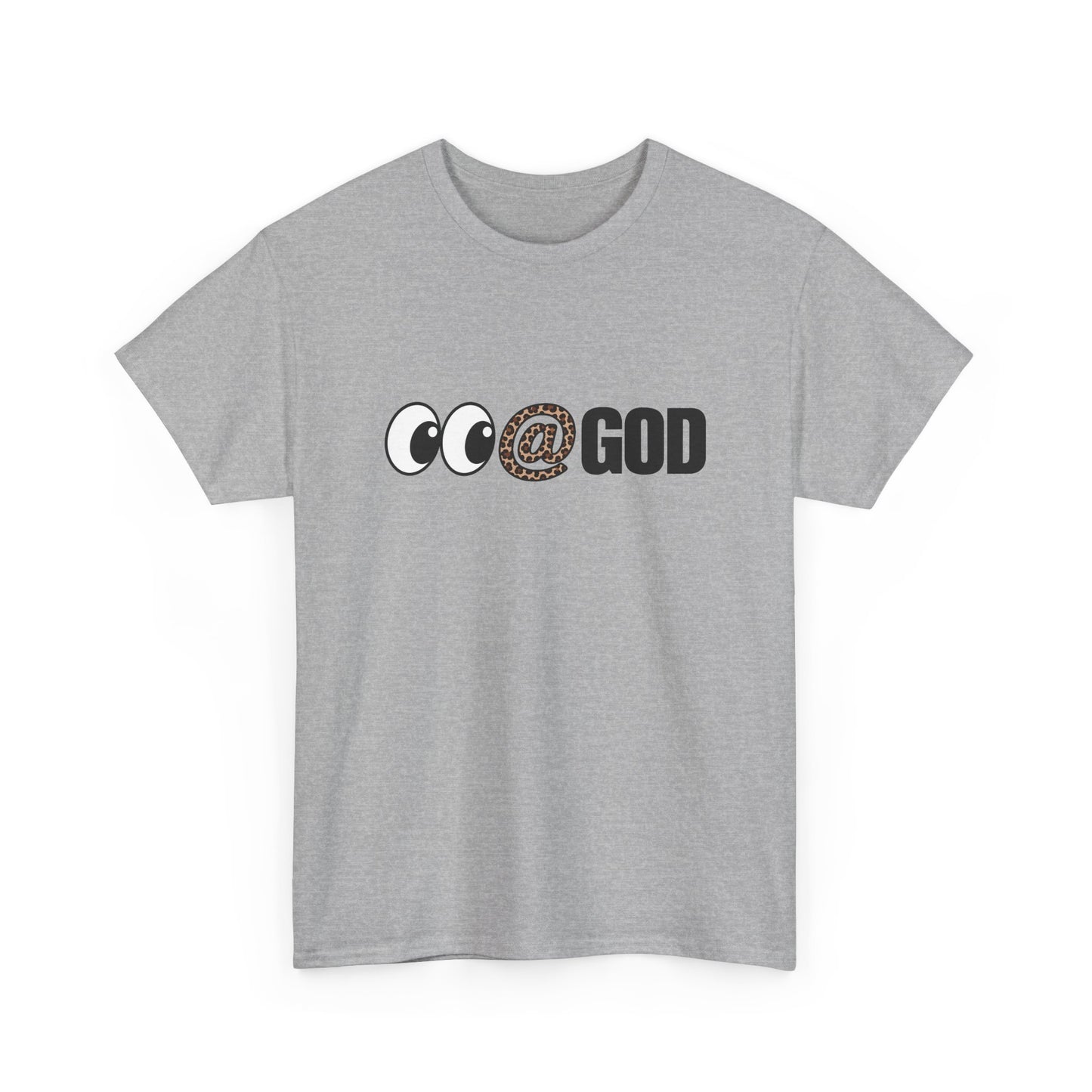Look At God Leopard Print Graphic Tee