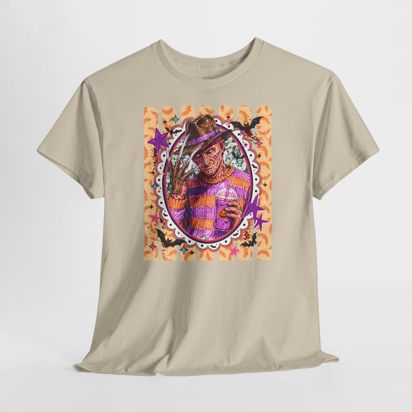 Freddy Krueger Portrait Tee — Colorful Spooky Horror Shirt