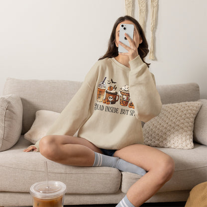 Dead Inside But Spiced Pumpkin Spice Latte Crewneck