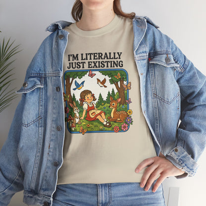 I'm Literally Just Existing Tee — Vintage Nature Graphic T-Shirt