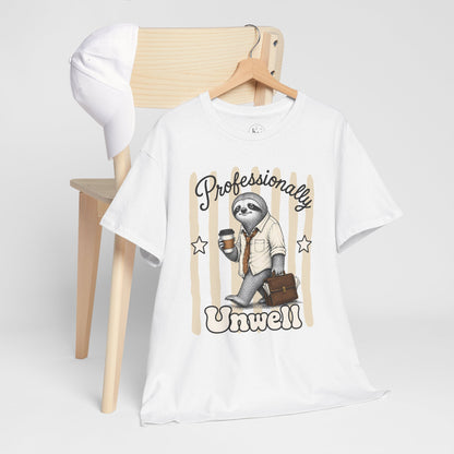 Professionally Unwell Retro Sloth Graphic Tee