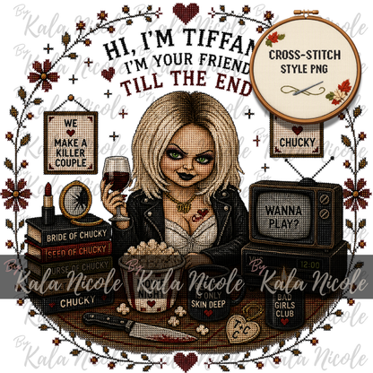 Horror Movie Cross-Stitch PNG | Bride of Chucky