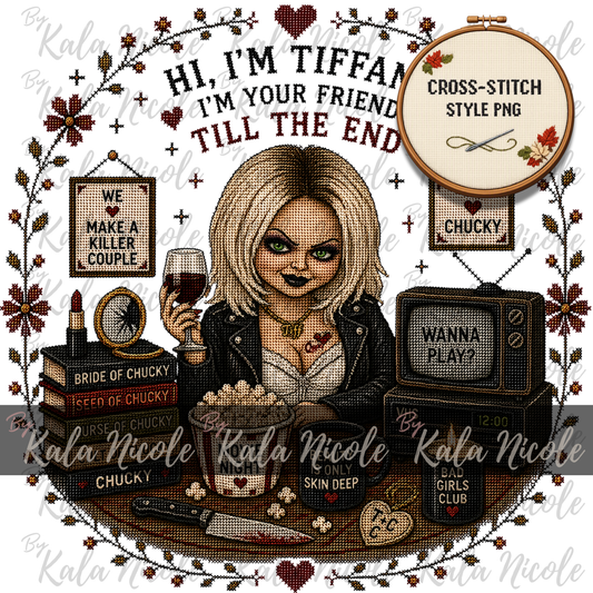 Horror Movie Cross-Stitch PNG | Bride of Chucky