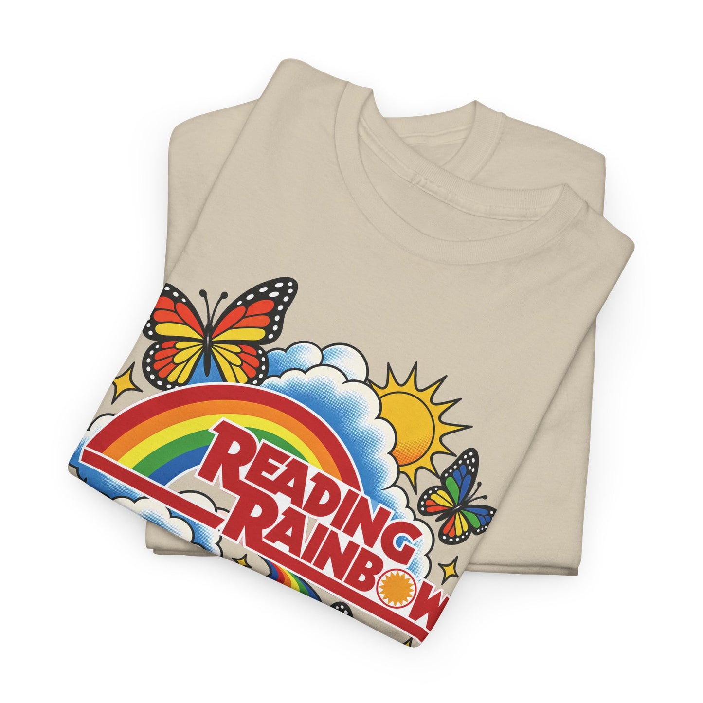 Rainbow & Butterflies Retro Book Graphic Tee