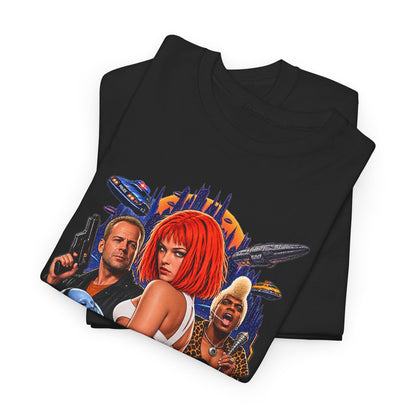 Retro Sci-Fi Character Collage Graphic Tee