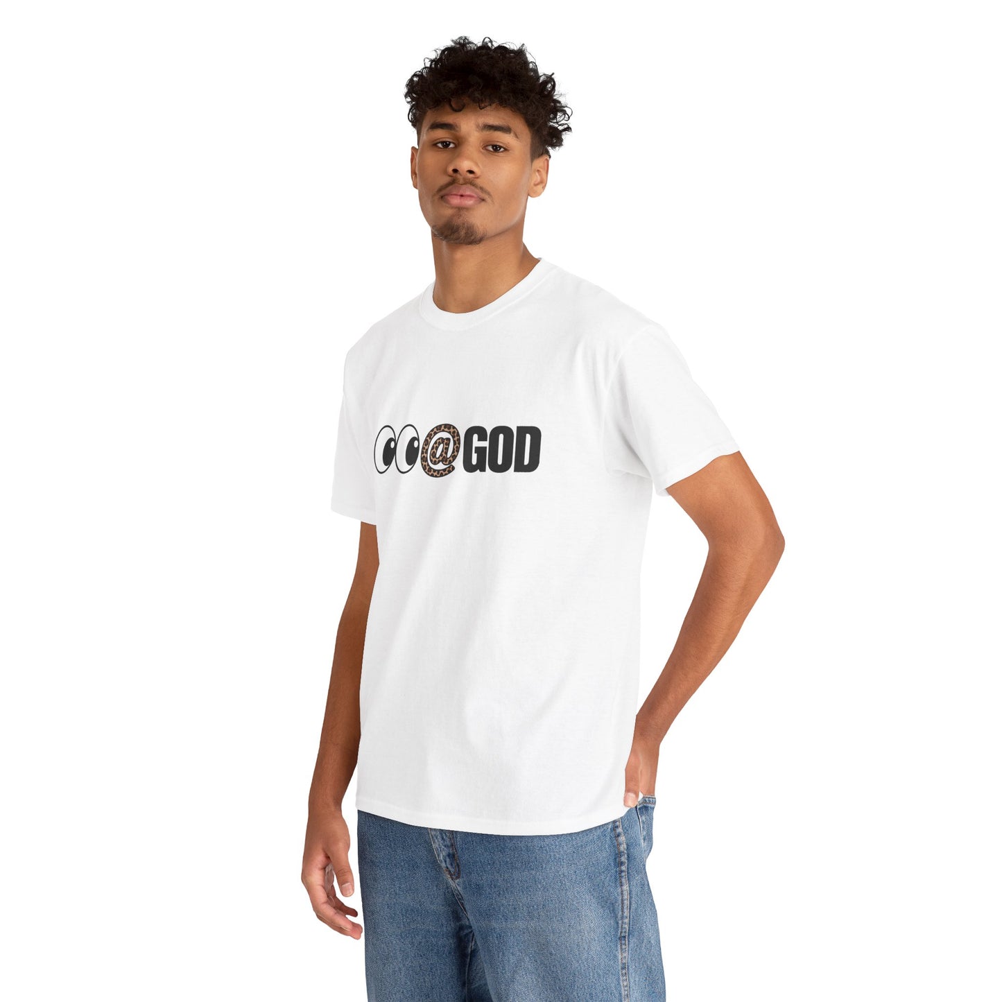 Look At God Leopard Print Graphic Tee