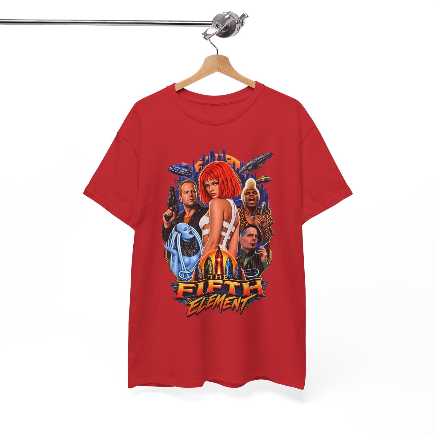 Retro Sci-Fi Character Collage Graphic Tee