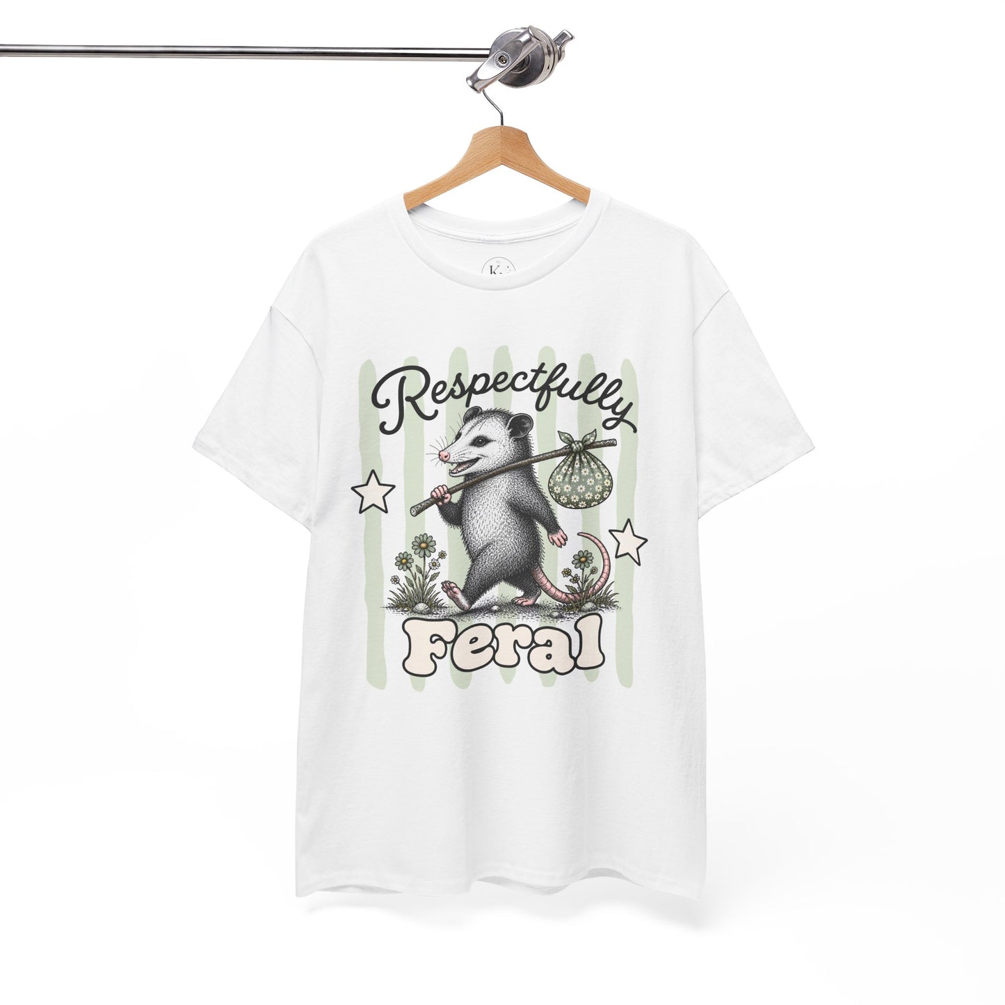 Respectfully Feral Retro Possum Graphic Tee