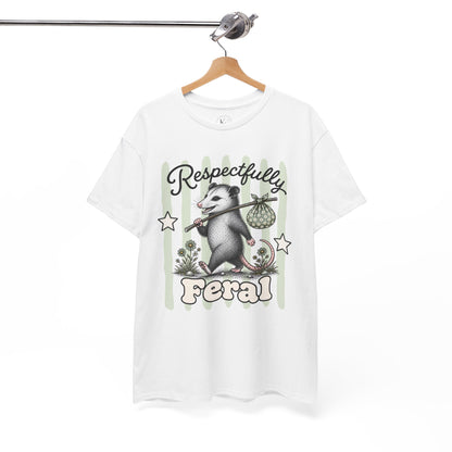 Respectfully Feral Retro Possum Graphic Tee