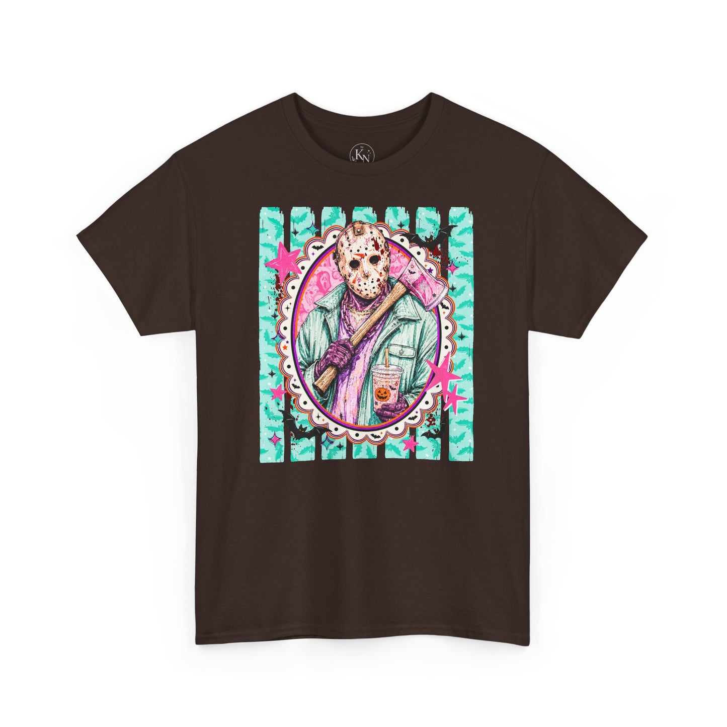 Jason Portrait Tee — Colorful Spooky Horror Shirt