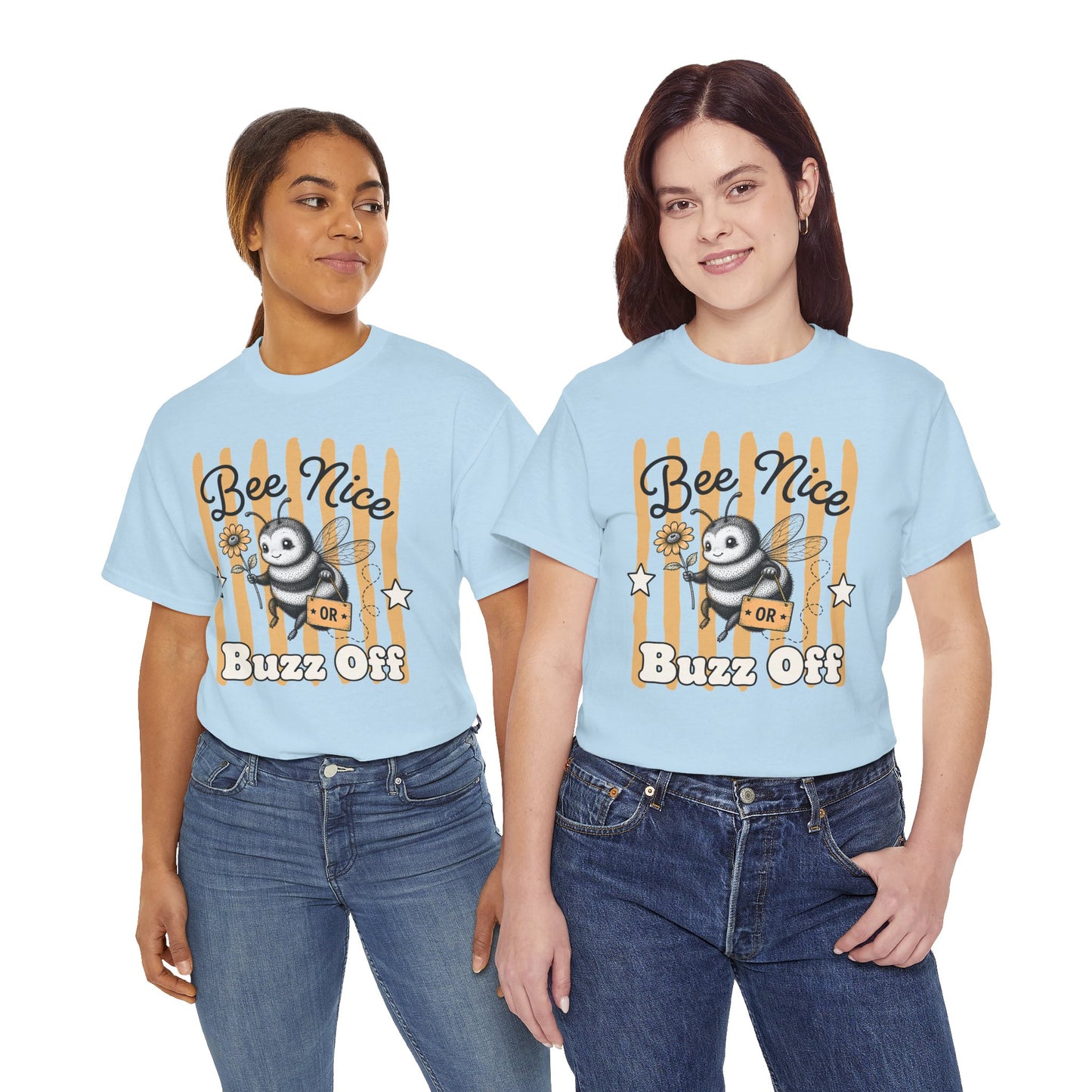 Bee Nice or Buzz Off Retro Bee Graphic Tee