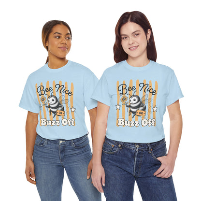 Bee Nice or Buzz Off Retro Bee Graphic Tee