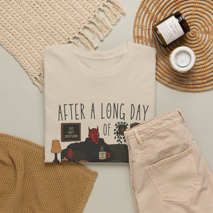 Introvert Humor T-Shirt — "After a Long Day of Pretending to Like People" Graphic Tee