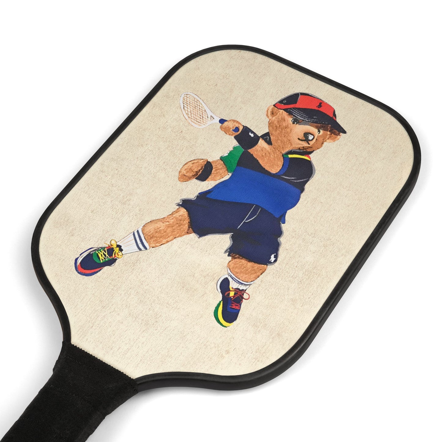 Pickleball Paddle Set – Retro Vintage Bear Design (2 Pack with Balls)