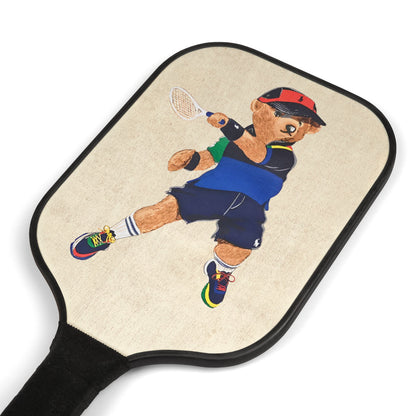 Pickleball Paddle Set – Retro Vintage Bear Design (2 Pack with Balls)