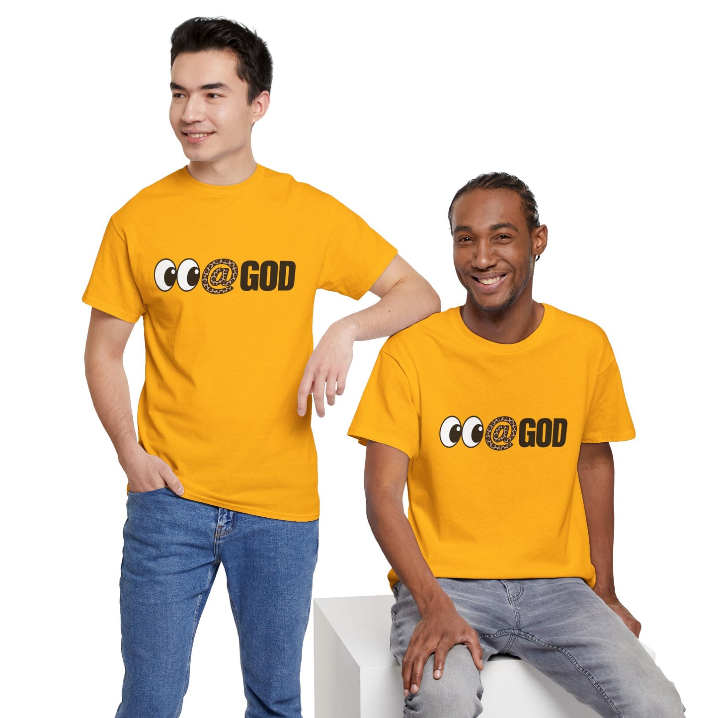 Look At God Leopard Print Graphic Tee