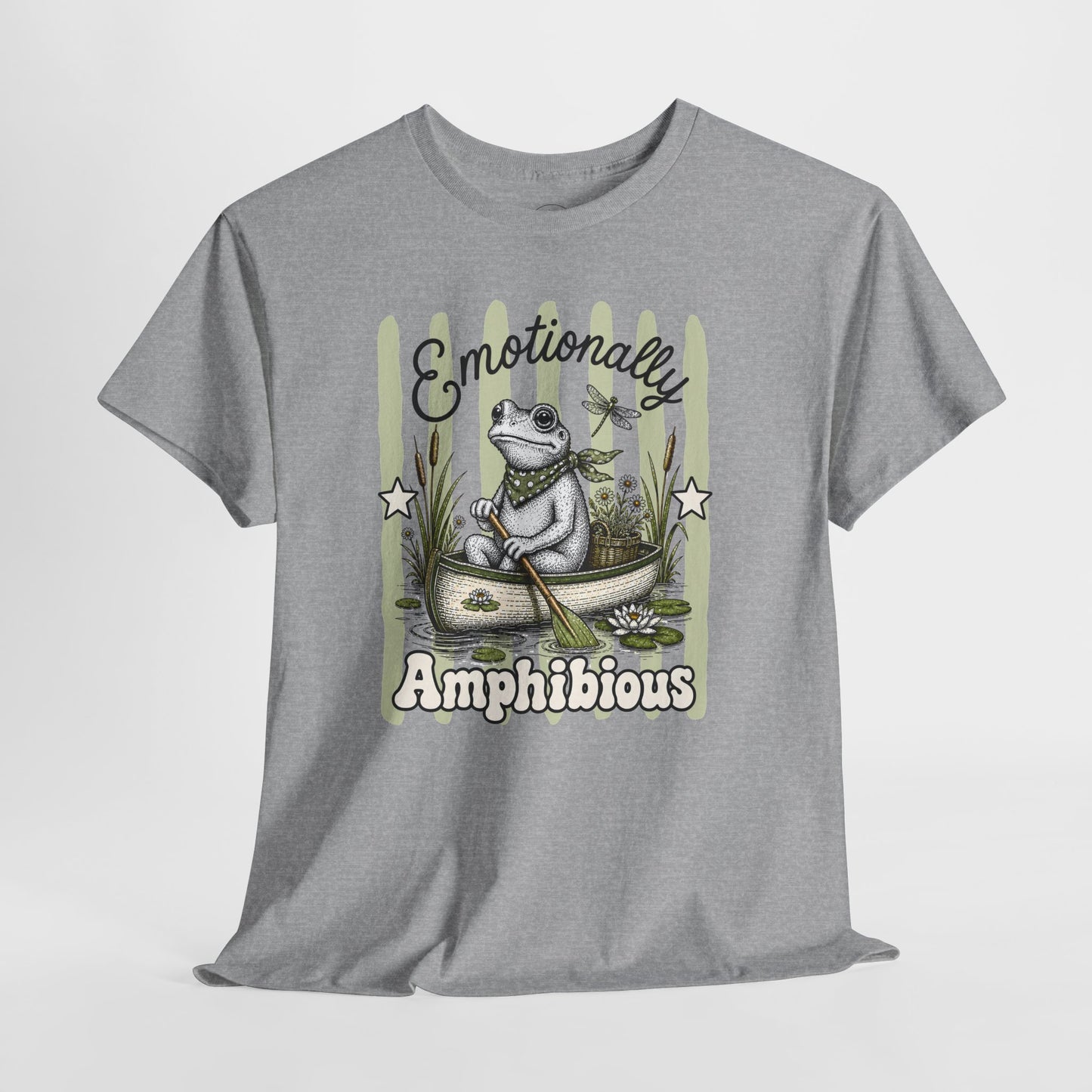 Emotionally Amphibious Retro Frog Graphic Tee