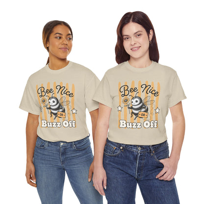 Bee Nice or Buzz Off Retro Bee Graphic Tee