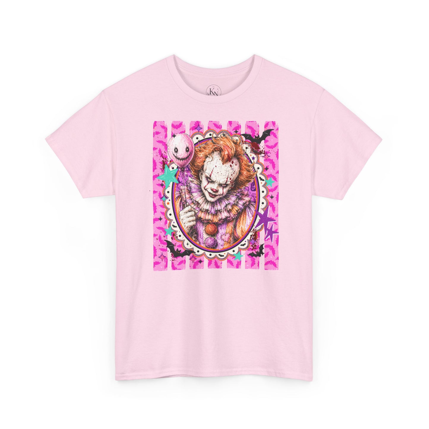 Pennywise Portrait Tee — Colorful Spooky Horror Shirt